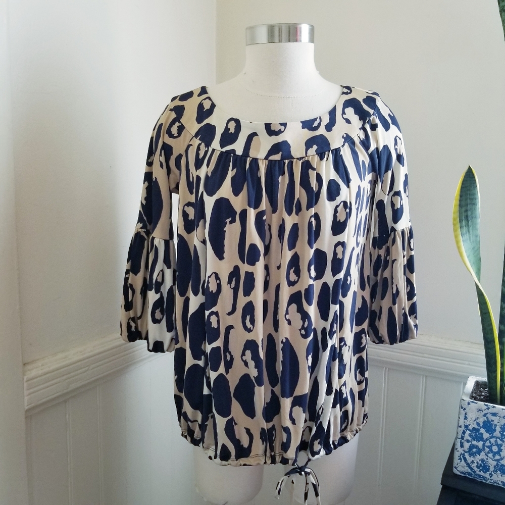 DVF Leopard Print Tunic Size 2